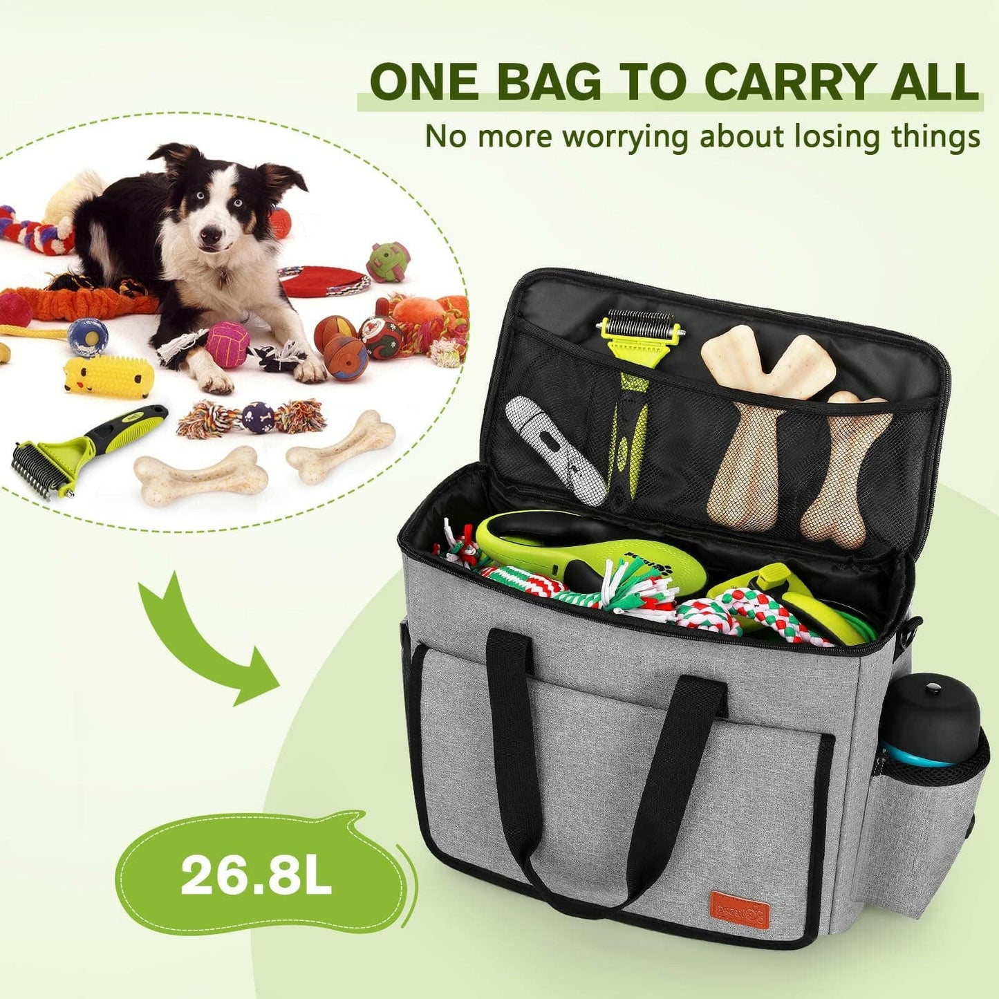 Dog Travel Bag With a Free Picnic Mat